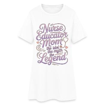 Maman éducatrice infirmière L’idole L’aide infirmière mythique - Robe T-shirt Femme - blanc - Devant