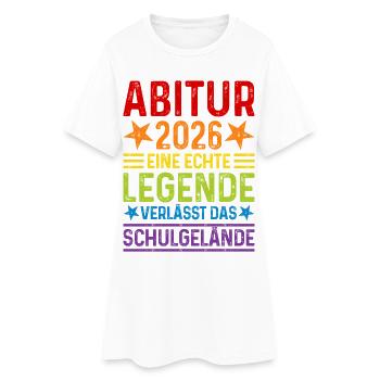 Abitur 2026 Eine Legende verlässt das Schulgelände - Frauen T-Shirt-Kleid - Weiß - Vorne