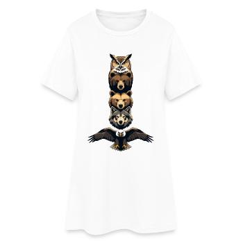 Les piles d’animaux des Gardiens - Robe T-shirt Femme - blanc - Devant