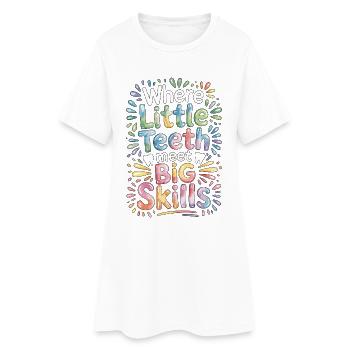 Dentiste pédiatrique où la santé dentaire des petites dents - Robe T-shirt Femme - blanc - Devant