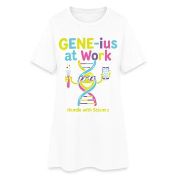 GENE ius au travail Science Humour - Robe T-shirt Femme - blanc - Devant