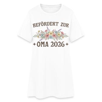 Promue Grand-mère 2026 Fleurs - Robe T-shirt Femme - blanc - Devant