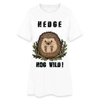 Hérisson Hedge Hog Wild Mignon - Robe T-shirt Femme - blanc - Devant