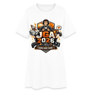 Fin de jeu de Gamer Party 2026 Drôle - Robe T-shirt Femme - blanc - Devant