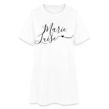 Marie-Luise Nom de famille Prénom Décoratif - Robe T-shirt Femme - blanc - Devant