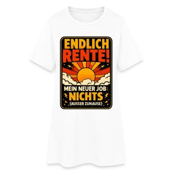Retraite enfin ! Nouveau travail : rien que la retraite - Robe T-shirt Femme - blanc - Devant