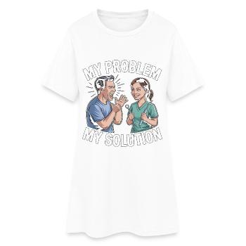 Orthodontic Hygienist My Problem My Pictogram Mom - Frauen T-Shirt-Kleid - Weiß - Vorne
