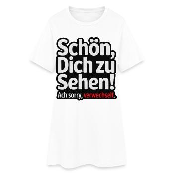 Content de te voir - désolé, je suis perdu. - Robe T-shirt Femme - blanc - Devant