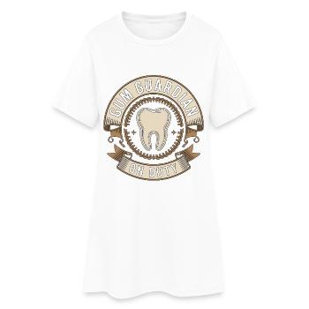 Periodontist Gum Guardian On Duty Dental Health - Frauen T-Shirt-Kleid - Weiß - Vorne