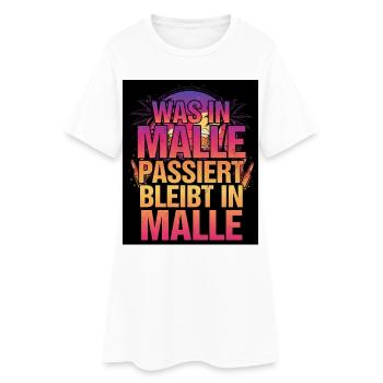 Soirée Malle - Robe T-shirt Femme - blanc - Devant