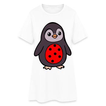 Penguin Ladybug Costume - Women’s T-Shirt Dress - white - Front