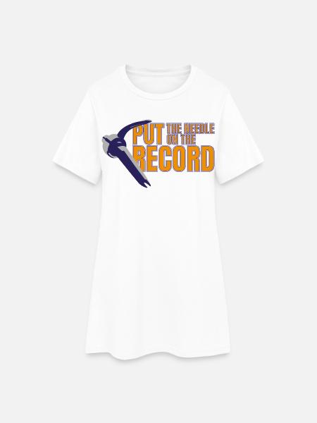 Aiguille sur la plaque - Robe T-shirt Femme - blanc