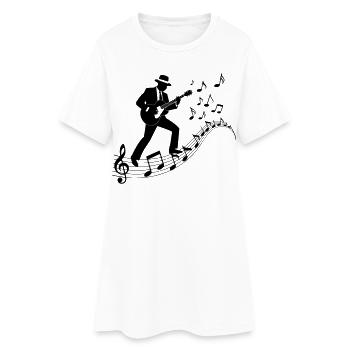 Blues Musician - Frauen T-Shirt-Kleid - Weiß - Vorne