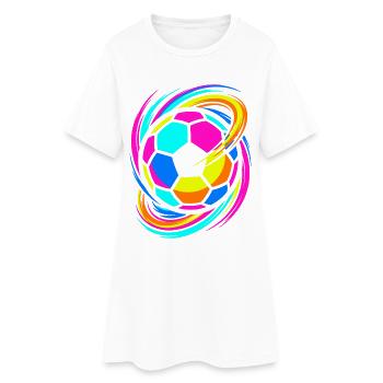 Football - Robe T-shirt Femme - blanc - Devant
