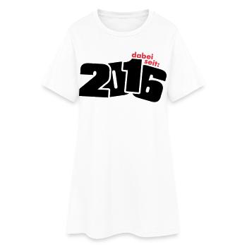 Né depuis 2016 - Robe T-shirt Femme - blanc - Devant
