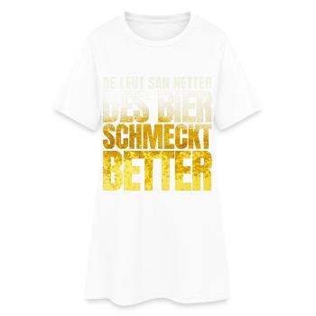 La bière du Tyrol est meilleure - Robe T-shirt Femme - blanc - Devant