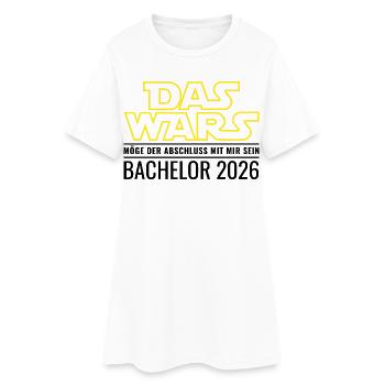 Bachelor 2026 Das wars Möge Abschluss mit mir sein - Frauen T-Shirt-Kleid - Weiß - Vorne