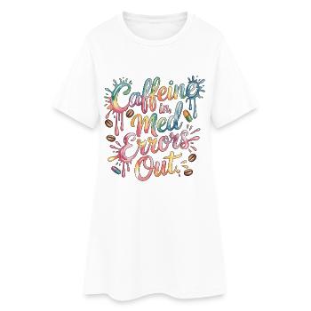 Hospital Pharmacist Caffeine In Med Errors Medical - Frauen T-Shirt-Kleid - Weiß - Vorne