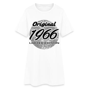 60e anniversaire 1966 cadeau pour hommes et femmes - Robe T-shirt Femme - blanc - Devant