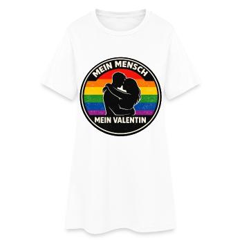 Mon humain, mon Valentin – Orgueil, Amour - Robe T-shirt Femme - blanc - Devant