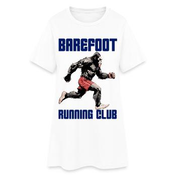 Funny Bigfoot Running T-Shirt - Women’s T-Shirt Dress - white - Front