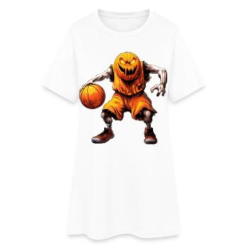 Joueur de basket-ball d’Halloween - Robe T-shirt Femme - blanc - Devant
