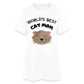 Meilleure maman de chat du monde - Robe T-shirt Femme - blanc - Devant