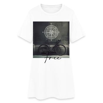 Bike - Women’s T-Shirt Dress - white - Front