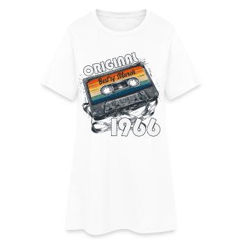 Cadeau pour le 60e anniversaire Mari Femme Mars 1966 - Robe T-shirt Femme - blanc - Devant