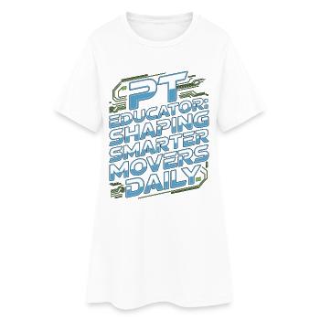Enseignant en kinésithérapie formant des déménageurs plus intelligents - Robe T-shirt Femme - blanc - Devant