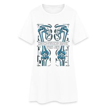 PT Educator Helping Students Master Physiotherapy - Frauen T-Shirt-Kleid - Weiß - Vorne
