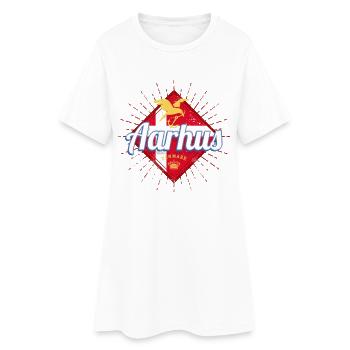 Ville d’Aarhus Danemark Souvenir rétro de mouette vintage - Robe T-shirt Femme - blanc - Devant