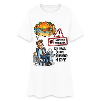 Rêve de plage après le travail - Robe T-shirt Femme - blanc - Devant
