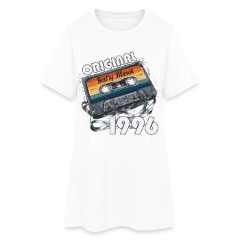 30. Geburtstag Geschenk Mann Frau März 1996 - Frauen T-Shirt-Kleid - Weiß - Vorne
