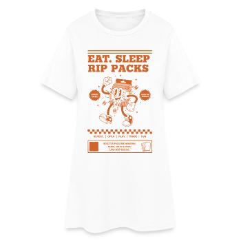 Eat Sleep Rip-Packs Sammelkarten-Booster-Pack - Frauen T-Shirt-Kleid - Weiß - Vorne