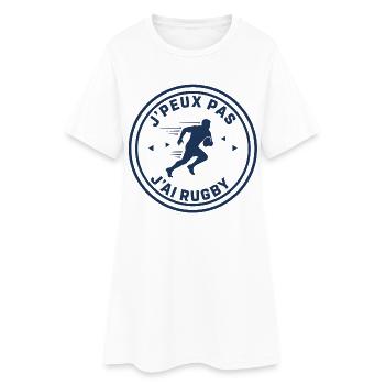 I can't I have rugby - Women’s T-Shirt Dress - white - Front