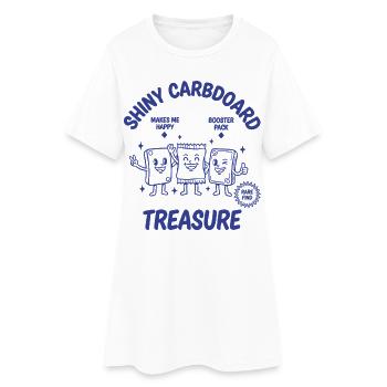 Shiny Cardboard Treasure Makes Happy Booster Pack - Women’s T-Shirt Dress - white - Front