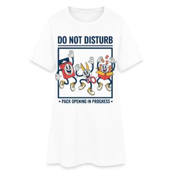 Ne pas interrompre l’ouverture de paquets en cours de trading - Robe T-shirt Femme - blanc - Devant