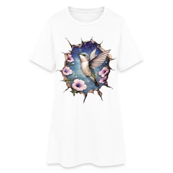 Colibri - Robe T-shirt Femme - blanc - Devant