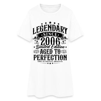 Cadeau d’anniversaire légendaire Born Vintage 2006 - Robe T-shirt Femme - blanc - Devant
