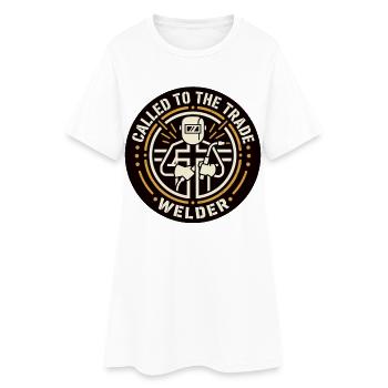 Appelé au métier de soudeur Motiv - Robe T-shirt Femme - blanc - Devant