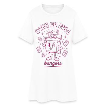 Né pour attirer des bangers, collectionneur de cartes - Robe T-shirt Femme - blanc - Devant