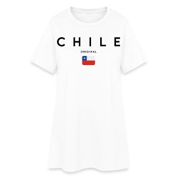 Chilean pride, minimalist sleek design - Women’s T-Shirt Dress - white - Front