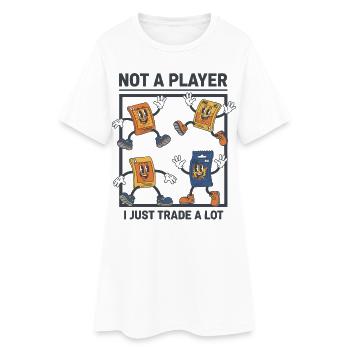 Je ne suis pas un joueur, j’échange juste beaucoup de cartes à collectionner - Robe T-shirt Femme - blanc - Devant