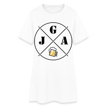 Bière pour enterrement de vie de garçon (symbole de cercle pour enterrement de vie de garçon POS2C) - Robe T-shirt Femme - blanc - Devant