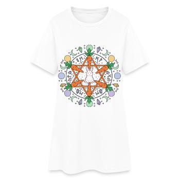 Pentagramme Carrot Bunny Occult Bénédictions de Pâques - Robe T-shirt Femme - blanc - Devant