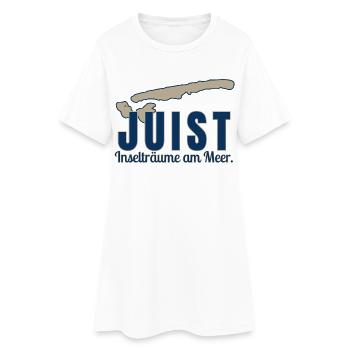 Juist -  Inselträume am Meer - Frauen T-Shirt-Kleid - Weiß - Vorne