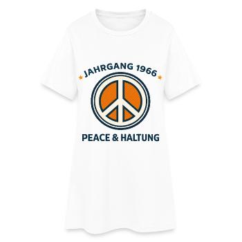 Vintage 1966 Peace & Attitude - Women’s T-Shirt Dress - white - Front