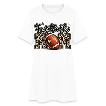 Maillot de la fête des mères de la Leopard Football Mom - Robe T-shirt Femme - blanc - Devant