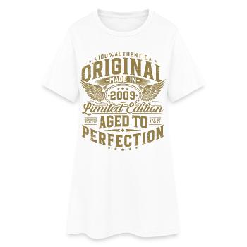 Original 2009 Vintage Cadeau d’anniversaire Rétro - Robe T-shirt Femme - blanc - Devant